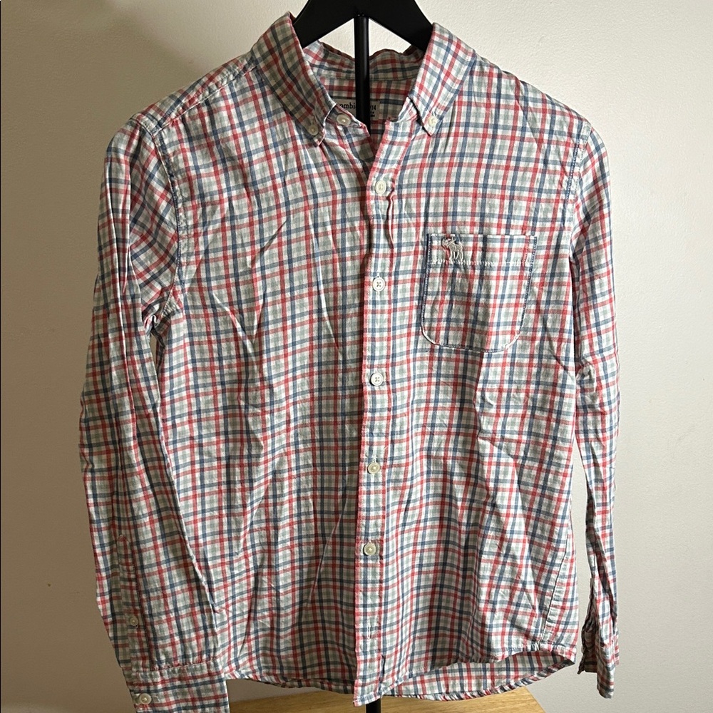 Abercrombie Kids Red and Blue Plaid Shirt